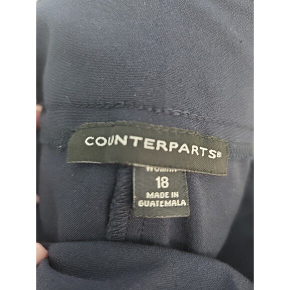 Counterparts Pull On Straight Pants Women's size 18 W 33" inseam Navy NWT - Picture 4 of 9